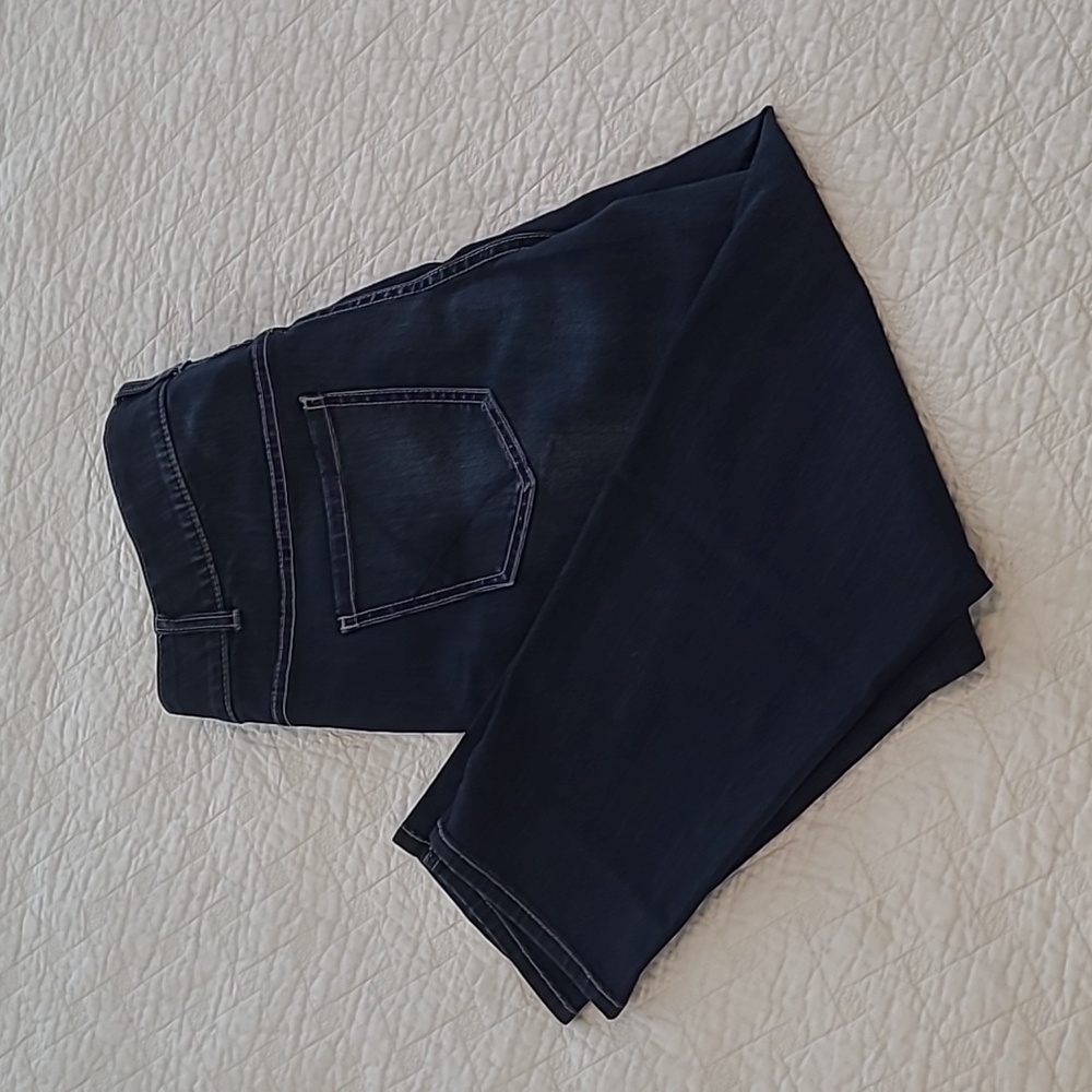 Lane Bryant Tighter Tummy Dark Blue Tapered Ankle Jeans Sz 20 Short